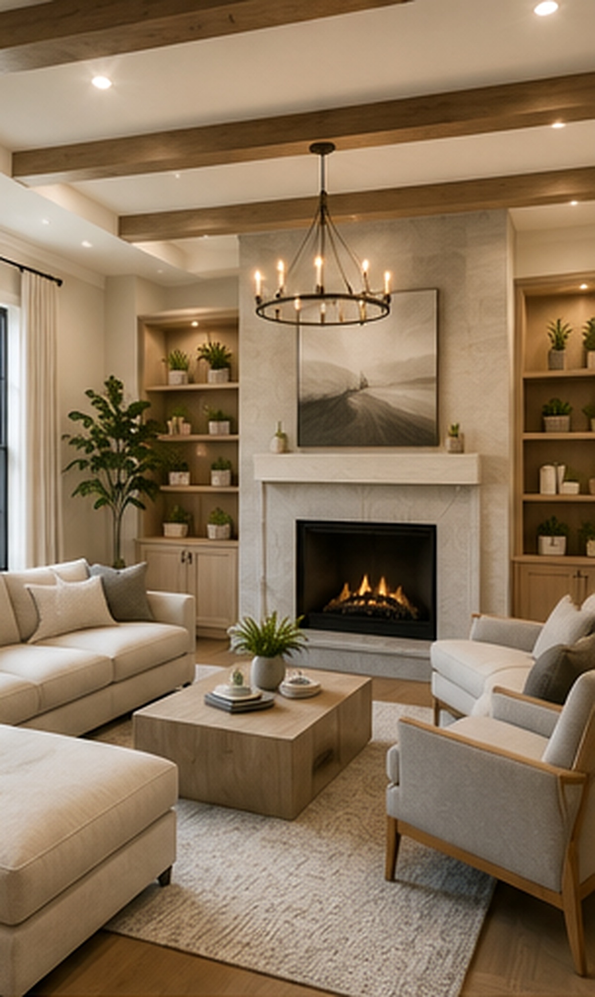 Organic modern living room